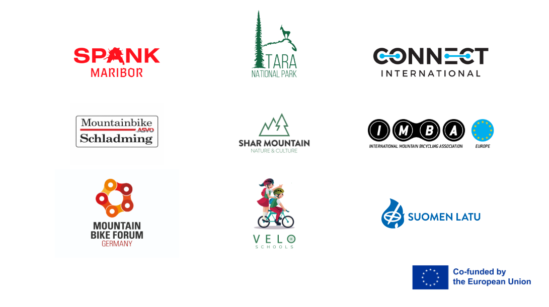 Übersicht aller Trails-for-Change-Projektpartner:innen mit ihren Logos